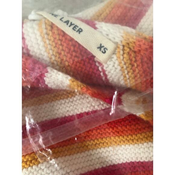Marine Layer Finley Tank Knit Sleeveless V-Neck Sweater Top Sunset Stripe NWT XL - Picture 8 of 8
